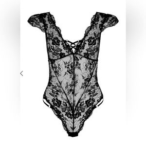 Agent provocateur, black lace bodysuit , size 2 , new condition